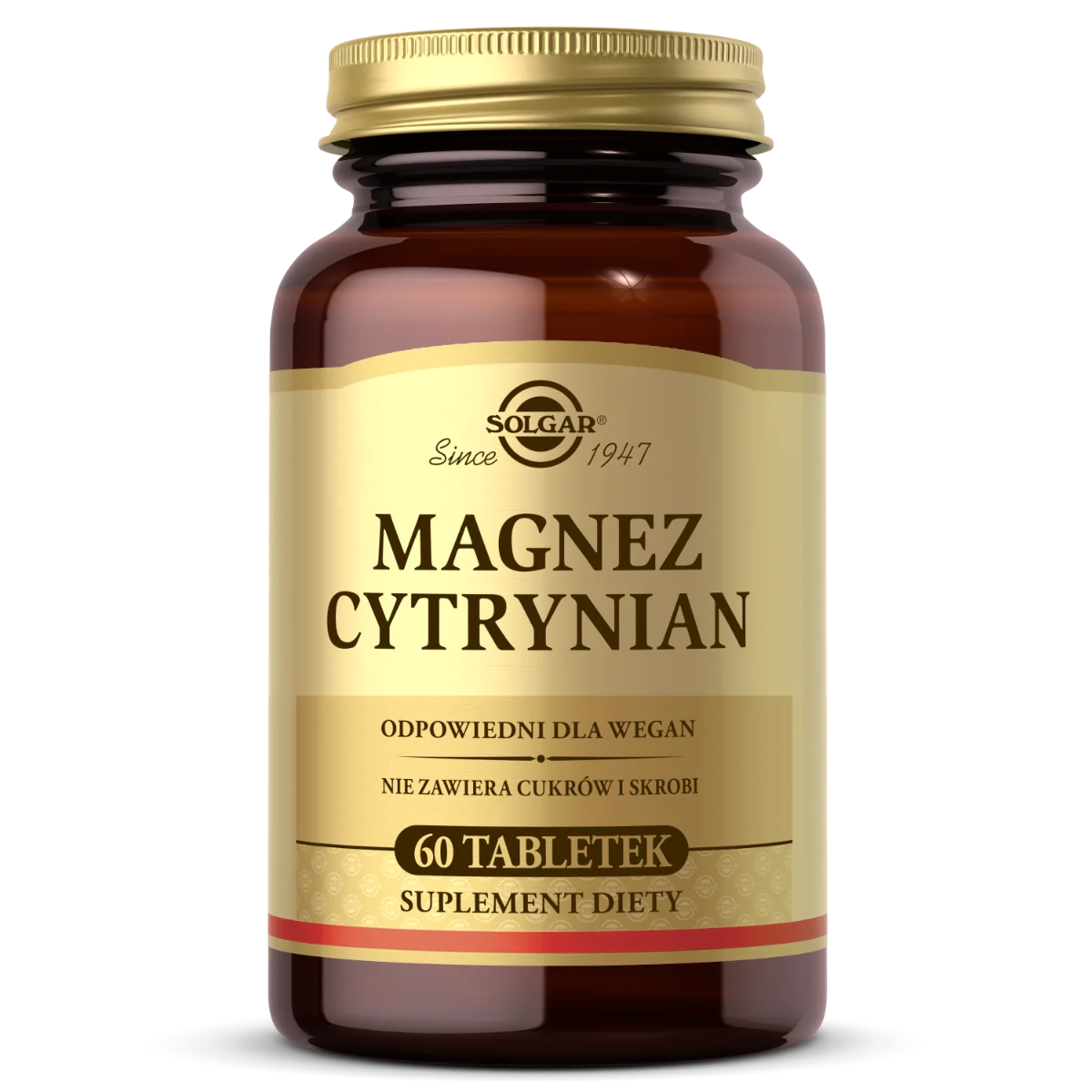 Solgar Magnez Cytrynian, suplement diety, 60 tabletek