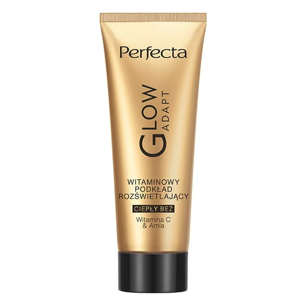 Perfecta Glow Adapt witaminowy podkład rozświetlający Ciepły Beż, 30 ml