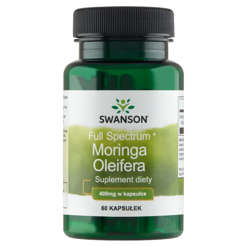 Swanson, Full Spectrum Moringa Oleifera, 400 mg, suplement diety, 60 kapsułek