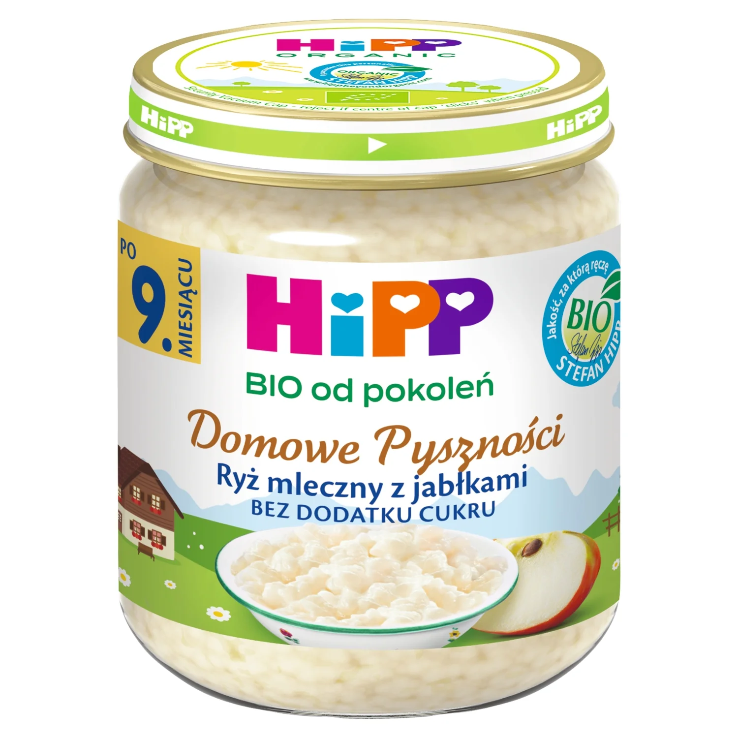 HiPP BIO ryż mleczny z jabłkami po 9. miesiącu, 200 g