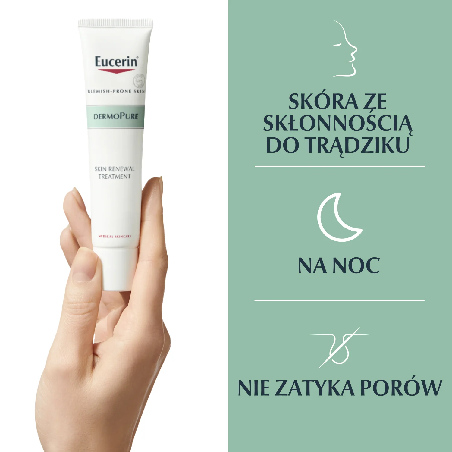 Eucerin DermoPure krem-kuracja złuszczająco-wygładzająca do skóry trądzikowej i z niedoskonałościami, 40 ml 