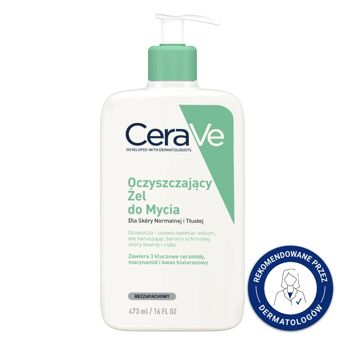 Cerave Oczyszczający żel do mycia twarzy i ciała, 473 ml