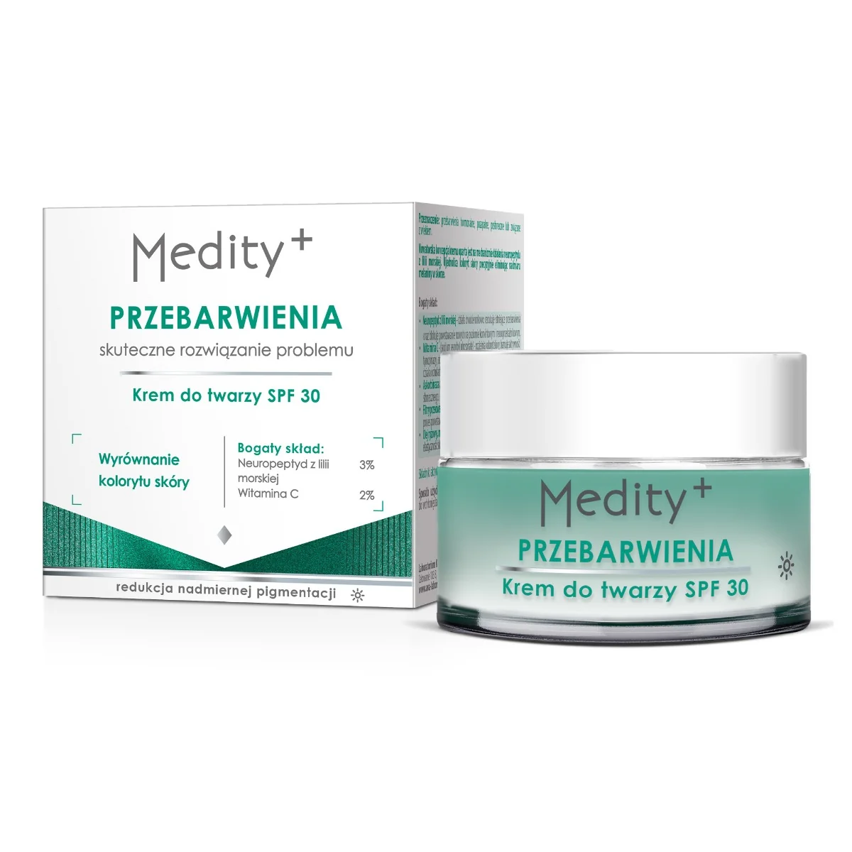 AVA Medity+, krem do twarzy na dzień dla skóry z przebarwieniami SPF 30, 50 ml