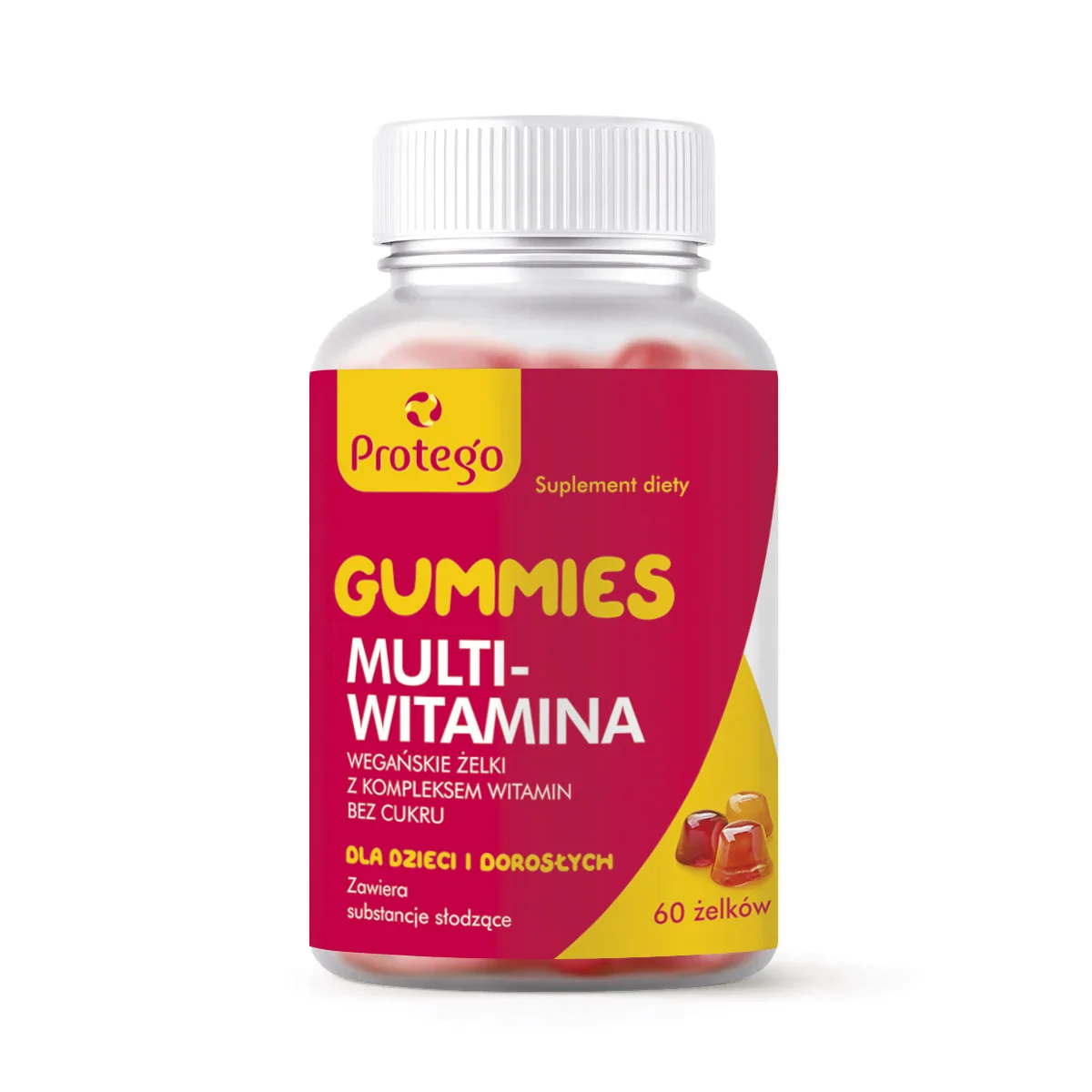 Protego Gummies Multiwitamina, wegańskie żelki z kompleksem witamin, 60 szt.