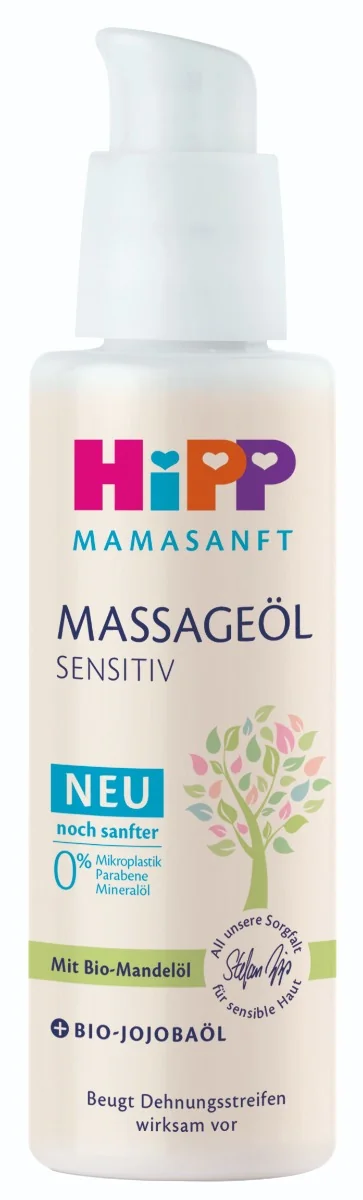 HiPP Mamasanft Sensitive, olejek do masażu dla kobiet w ciąży, 100 ml