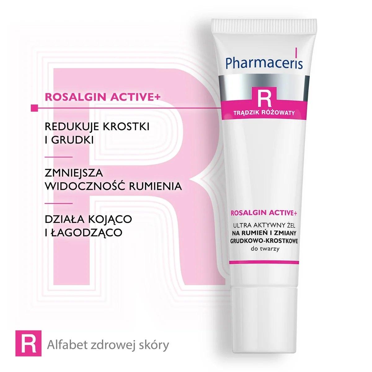 Pharmaceris R Rosalgin Active+ Ultra aktywny żel na rumień i zmiany grudkowo-krostkowe do twarzy, 30 ml