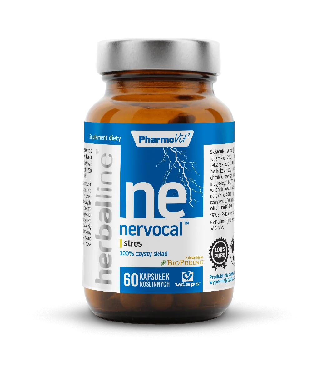 Pharmovit Nervocal Stres, suplement diety, 60 kapsułek