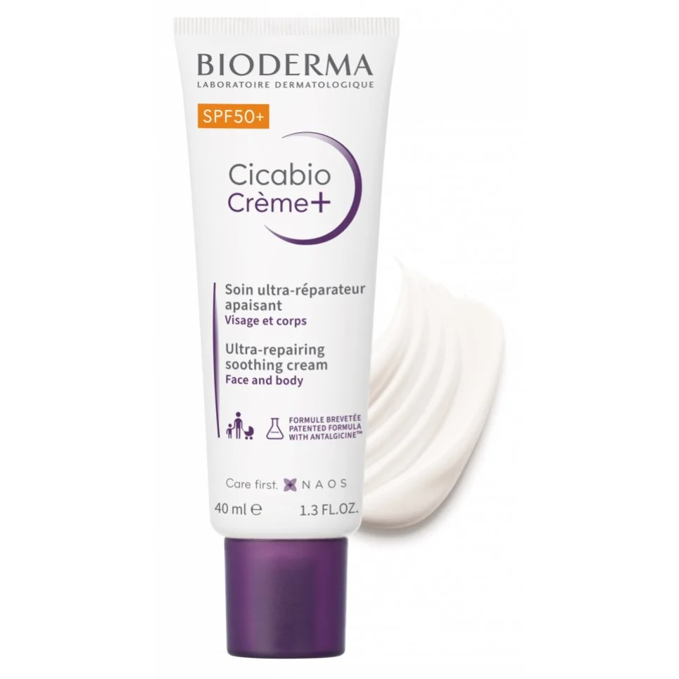 Bioderma Cicabio Cream+ SPF50+, krem naprawczo-kojący, 40 ml