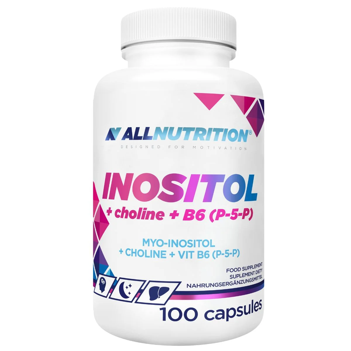 Allnutrition inositiol + choline + B6(P-5-P), 100 kapsułek