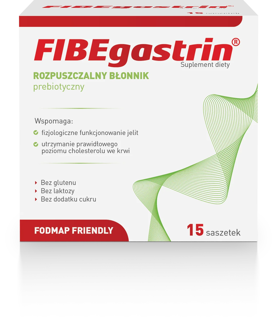 FIBEgastrin, rozpuszczalny błonnik prebiotyczny 15 saszetek x  5 g