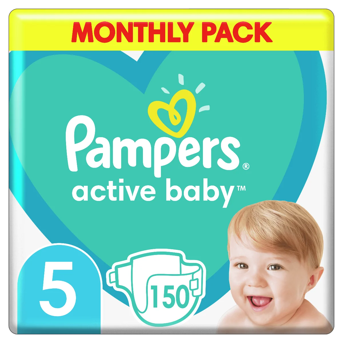 Pampers Active Baby 5, rozmiar 5, 11-16 kg, 150 sztuk