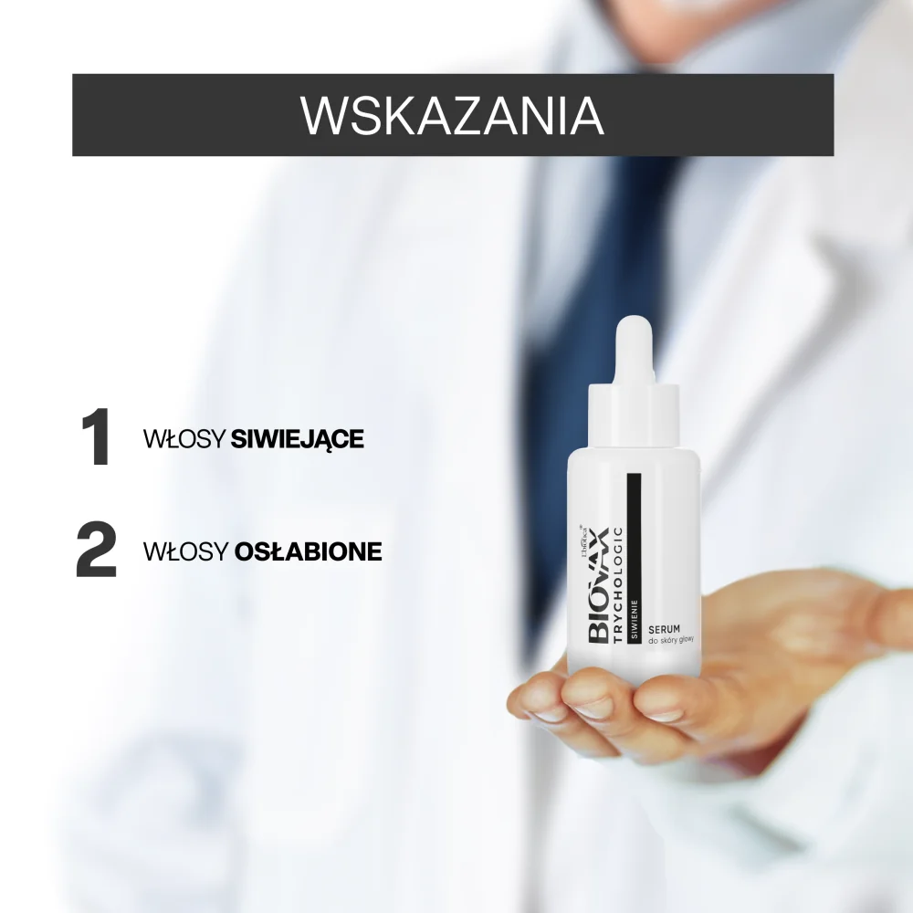 Biovax Trychologic Siwienie serum do skóry głowy, 50 ml