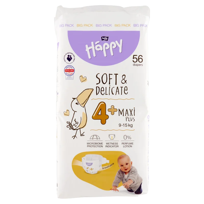 Bella Baby Happy Maxi Plus, pieluszki 9-15 kg, 56 szt.