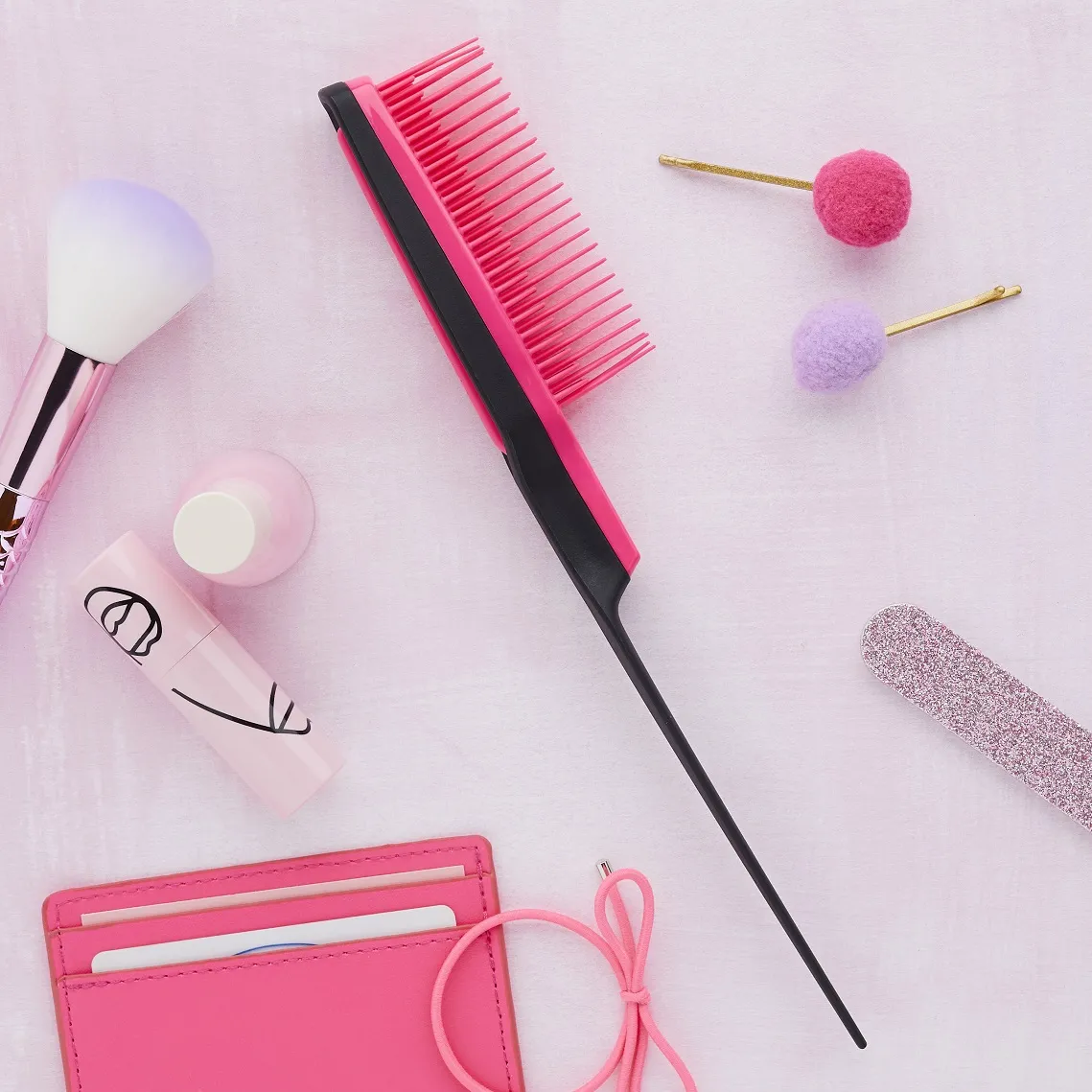 Tangle Teezer Back Combing grzebień nadający teksturę Black Pink 