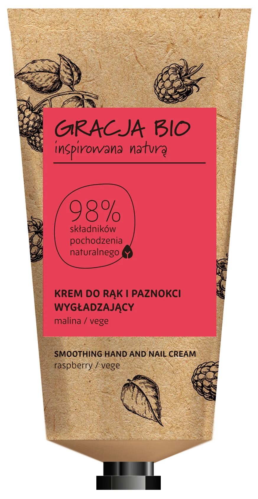 Gracja BIO Malina krem do rąk i paznokci wygładzający, 50 ml