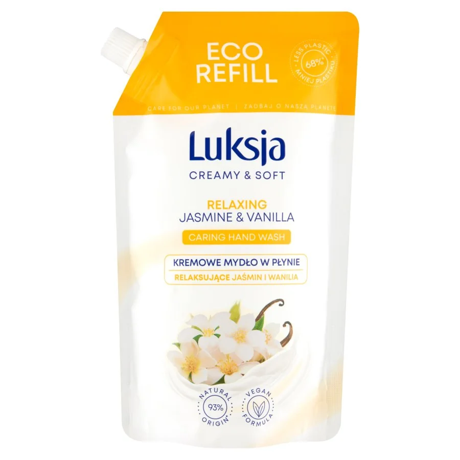 Luksja Creamy & Soft, kremowe mydło w płynie Jaśmin i Wanilia, 400 ml