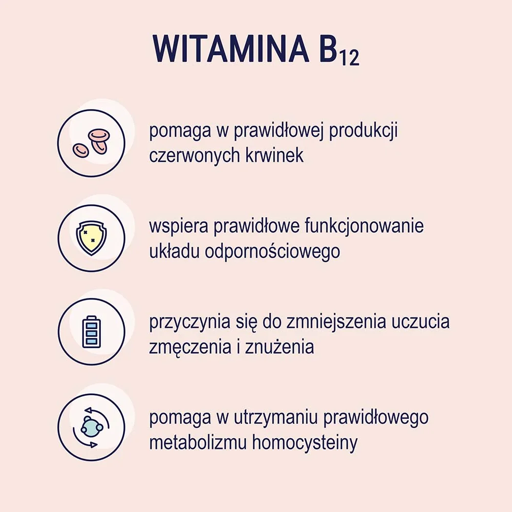 Naturell Witamina B12 Forte, 120 tabletek do rozgryzania i żucia