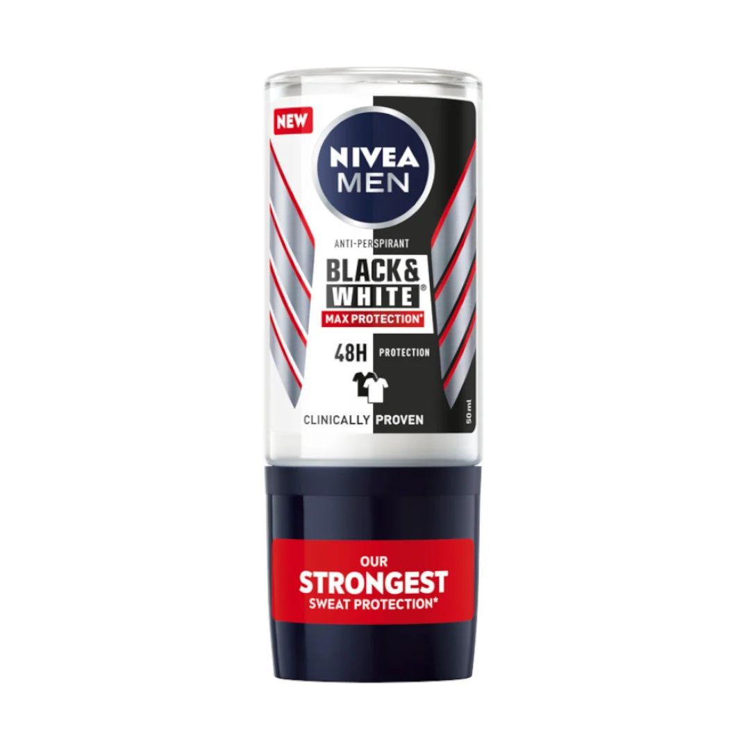 Nivea Men Black&White Max Protection roll-on, antyperspirant w kulce, 50 ml