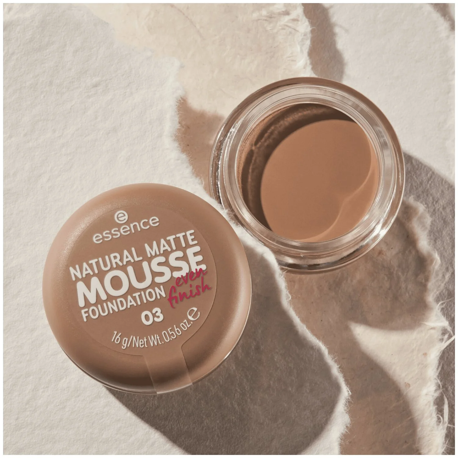 Essence Natural Matte Mousse Foundation podkład do twarzy w musie 03, 16 g 