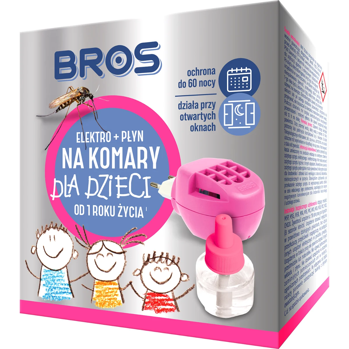 BROS Elektro + płyn na komary dla dzieci od 1 roku życia, 40 ml