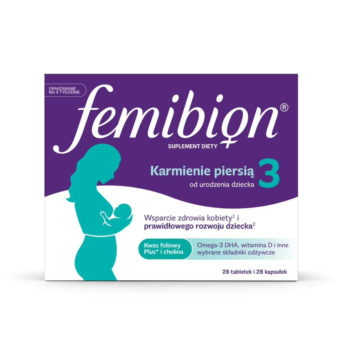 Femibion 3 Karmienie Piersią, suplement diety, 28 tabletek + 28 kapsułek