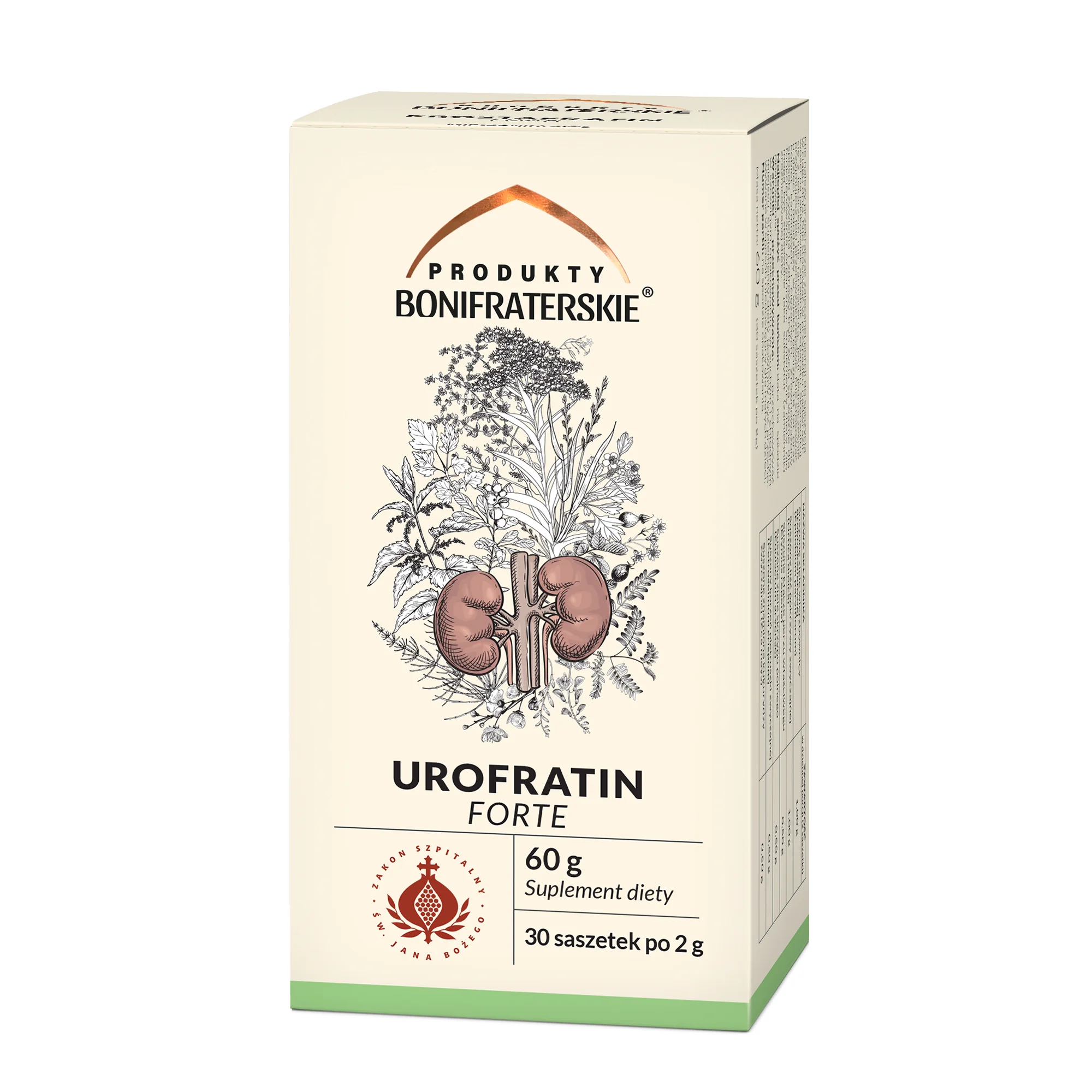 Produkty bonifraterskie Urofratin Forte Fix, zioła do zaparzania, 30 saszetek x 2 g