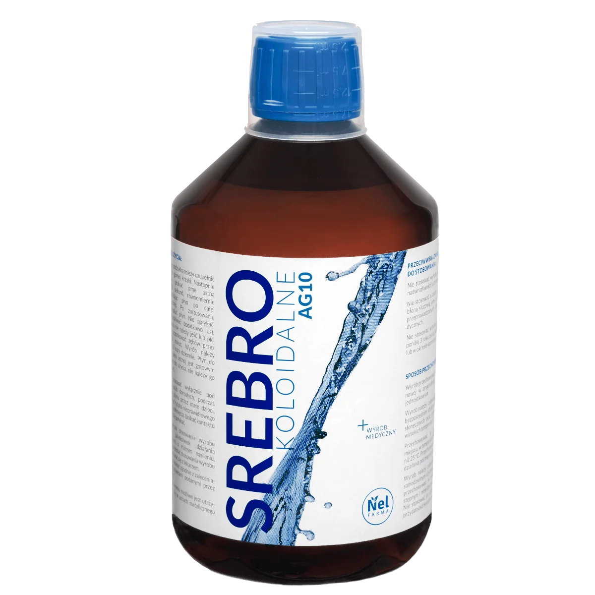 Srebro koloidalne Ag 10, 500 ml