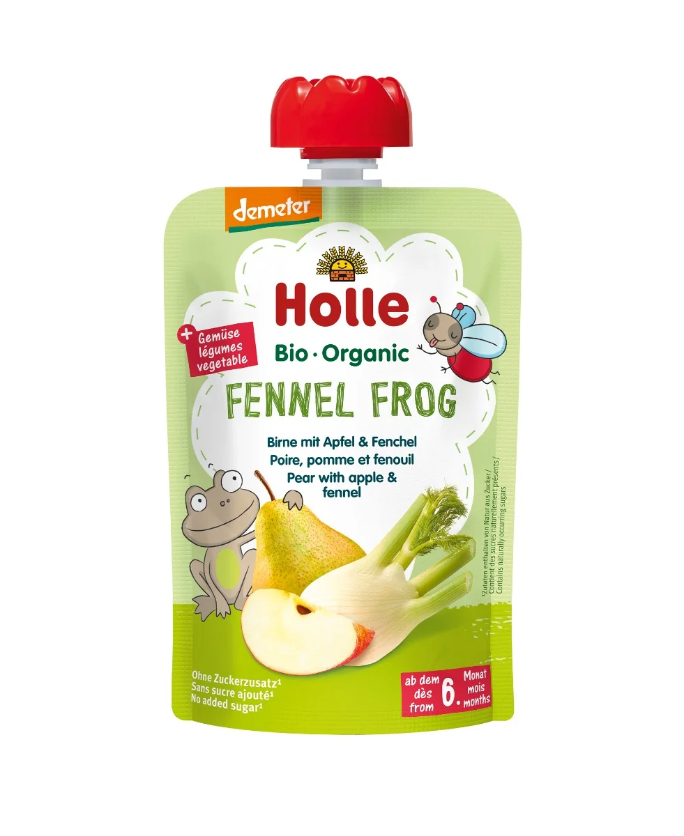 Holle BIO Organic Demeter Fennel Frog mus gruszka, jabłko, koper włoski, 100 g