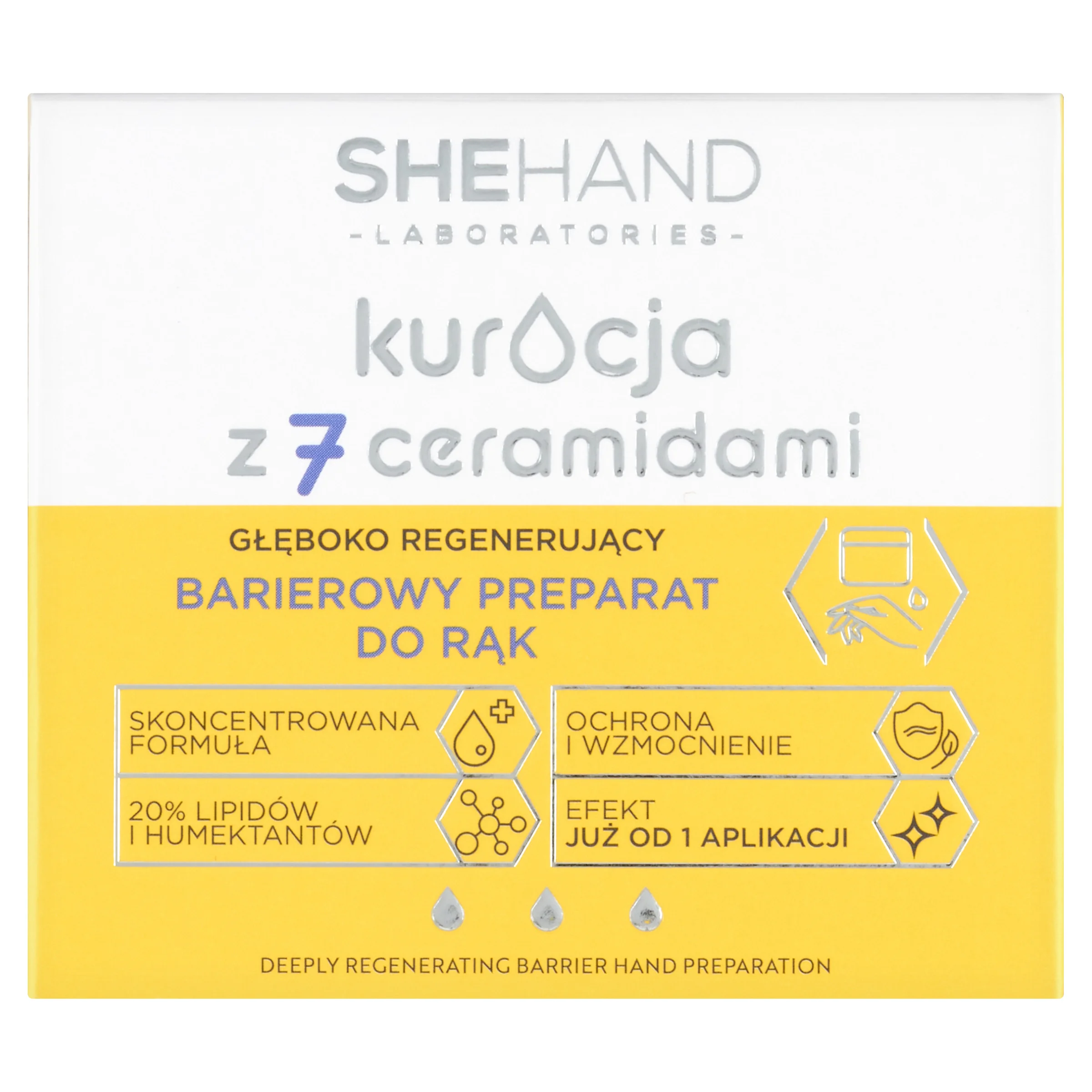 SheHand kuracja z 7 ceramidami barierowy preparat do rąk, 80 g