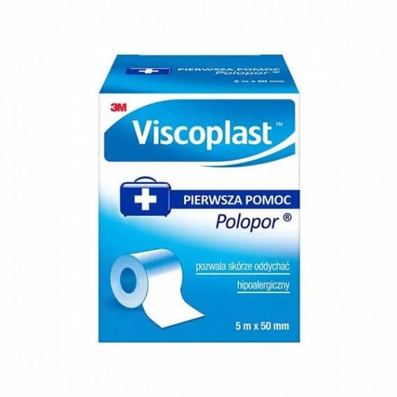 VISCOPLAST Polopor przylepiec włókninowy 5 m x 50 mm, 1 sztuka