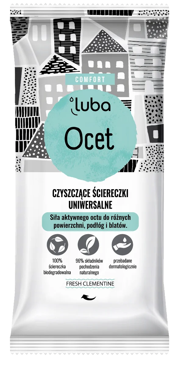 Luba Comfort Ocet czyszczące ściereczki uniwersalne, 24 sztuki