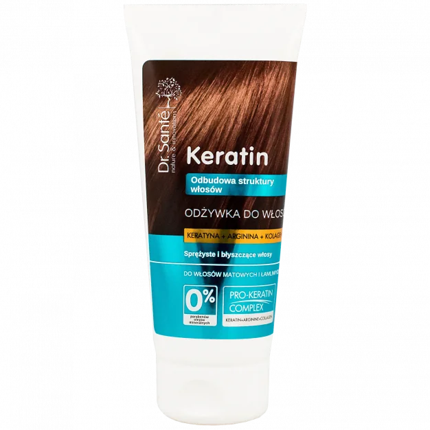 Dr. Santé Keratin Odbudowa struktury włosów odżywka do włosów Keratyna + Arginina + Kolagen, 200 ml