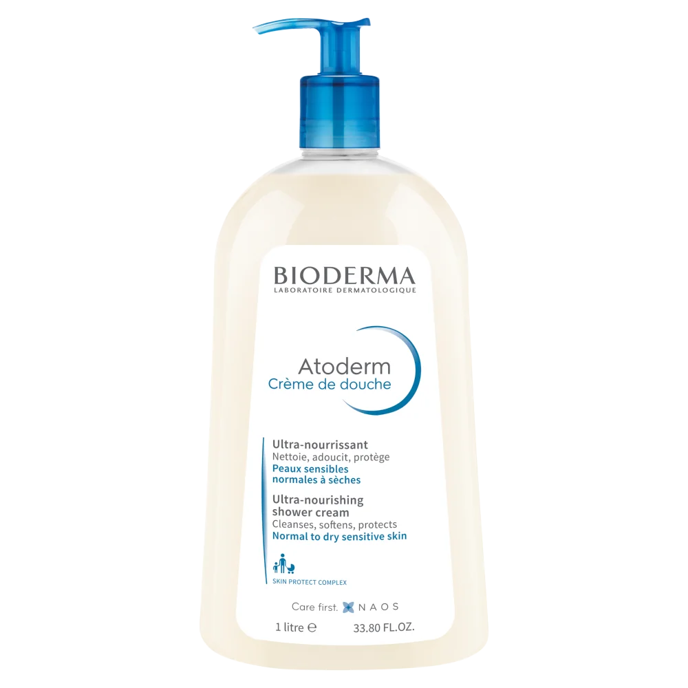 Bioderma Atoderm Creme De Douche, kremowy żel do mycia twarzy i ciała, 1000 ml