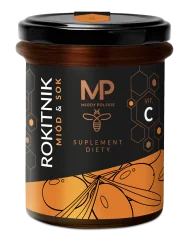 Miody Polskie Miód & Sok Rokitnik + Vit. C,  250 g