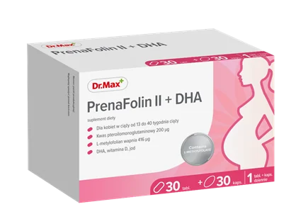 PrenaFolin II + DHA Dr.Max, suplement diety, 30 tabletek + 30 kapsułek