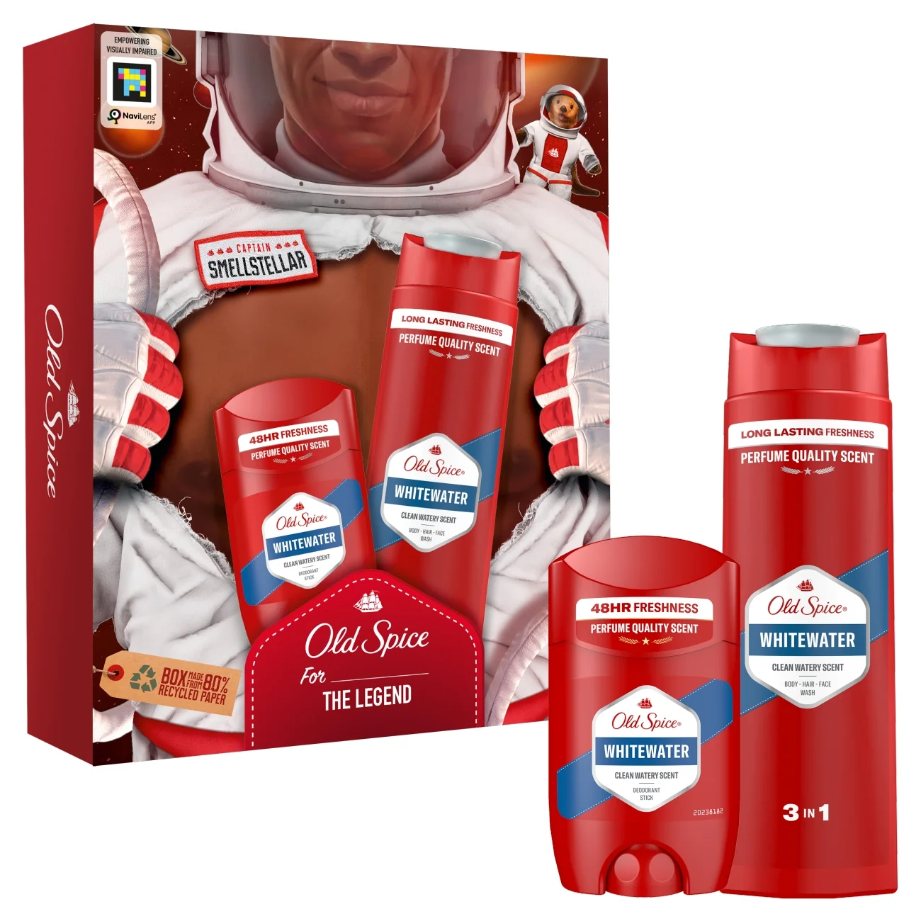 Old Spice Whitewater Astronaut zestaw podarunkowy dezodorant w sztyfcie, 50 ml + żel pod prysznic, 250 ml