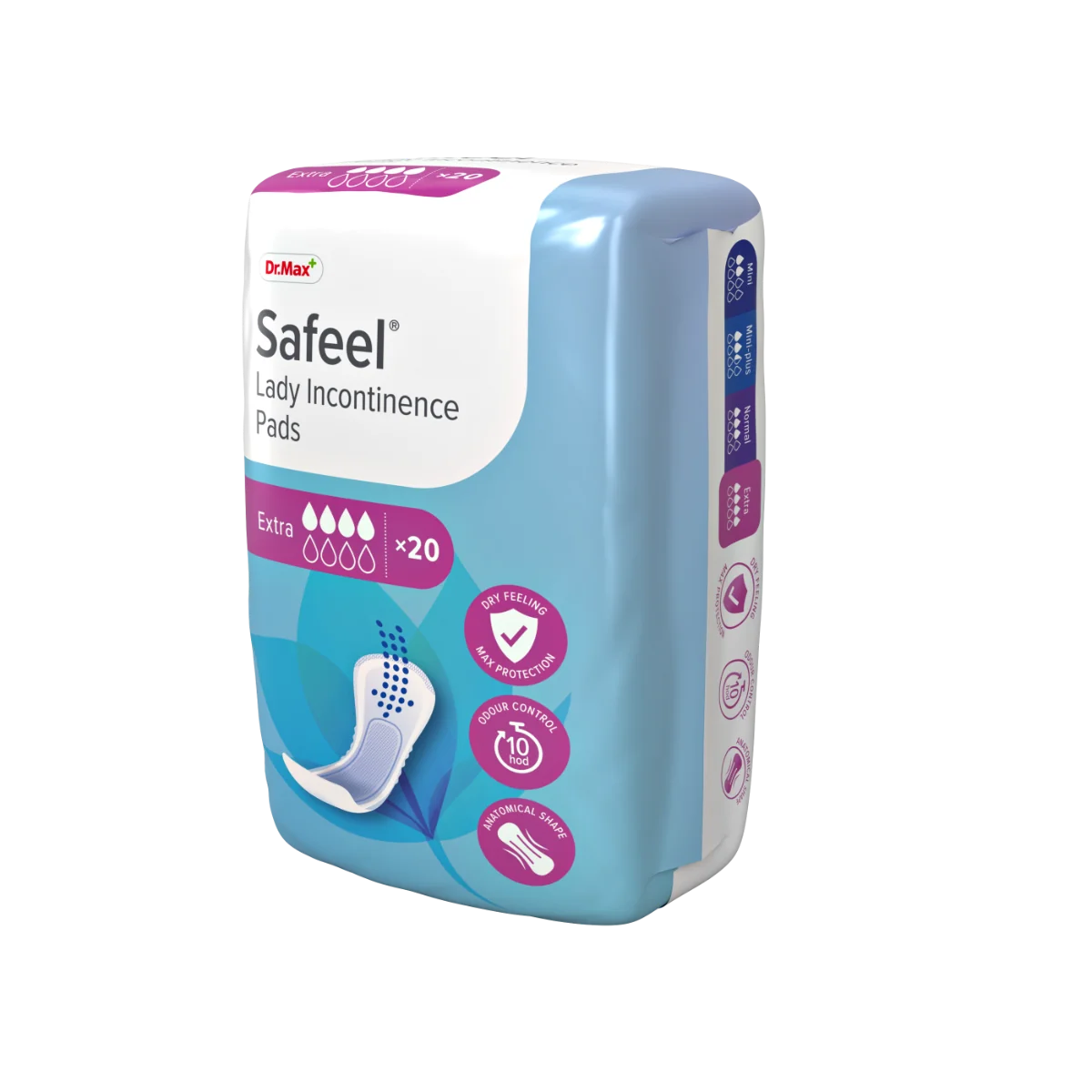 Safeel Lady Incontinence Pads Extra Dr. Max wkładki do inkontynencji extra, 20 sztuk