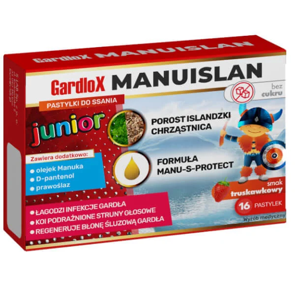 Gardlox Manuislan Junior, 16 pastylek do ssania