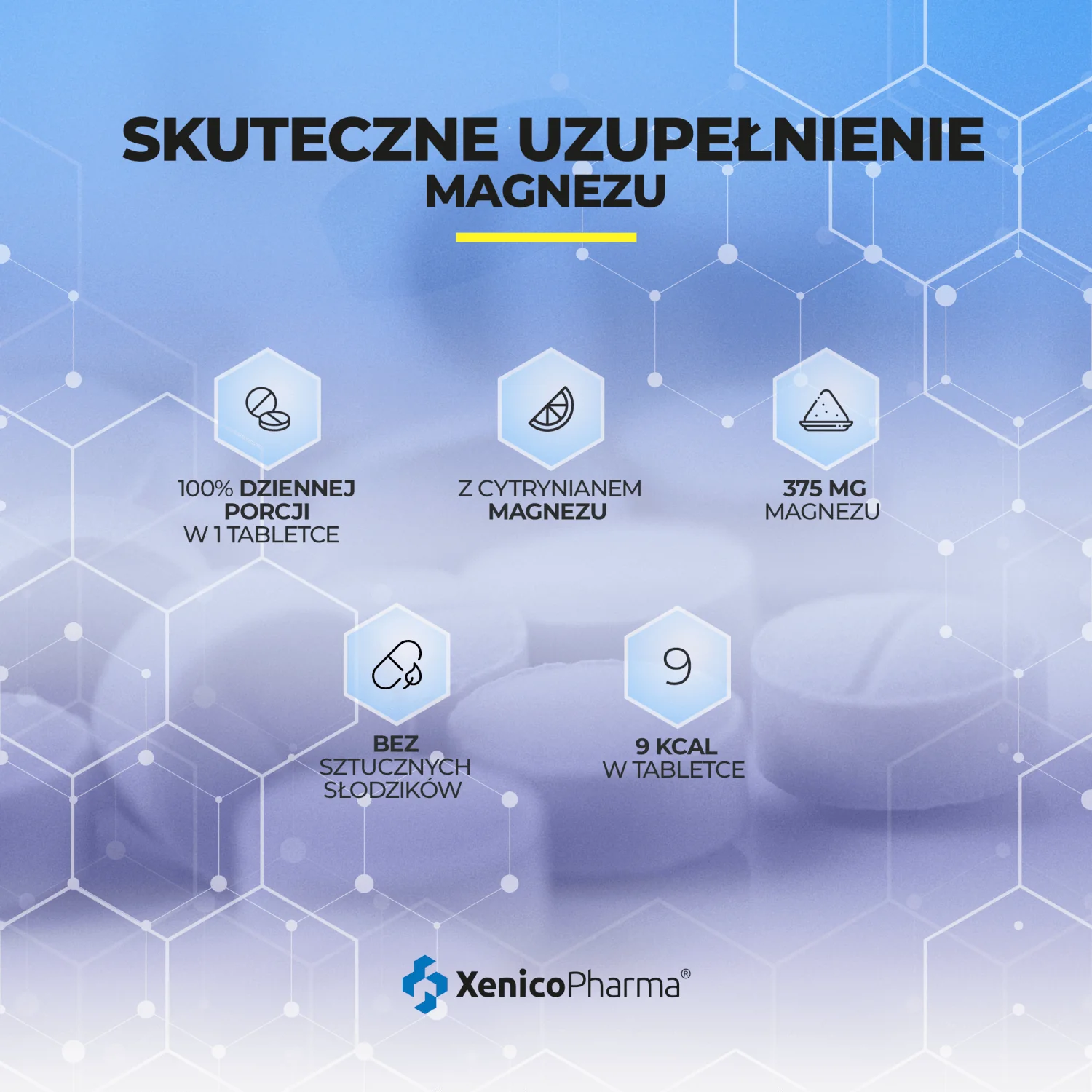 Zestaw XeniVIT Magnesium Forte suplement diety, 20 + 20 tabletek musujących