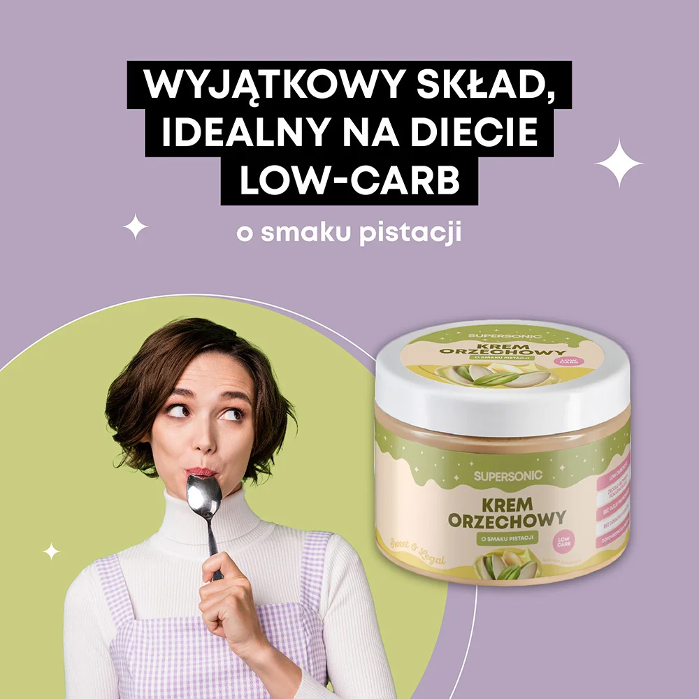 Supersonic krem orzechowy o smaku pistacji (low-carb), 250 g 