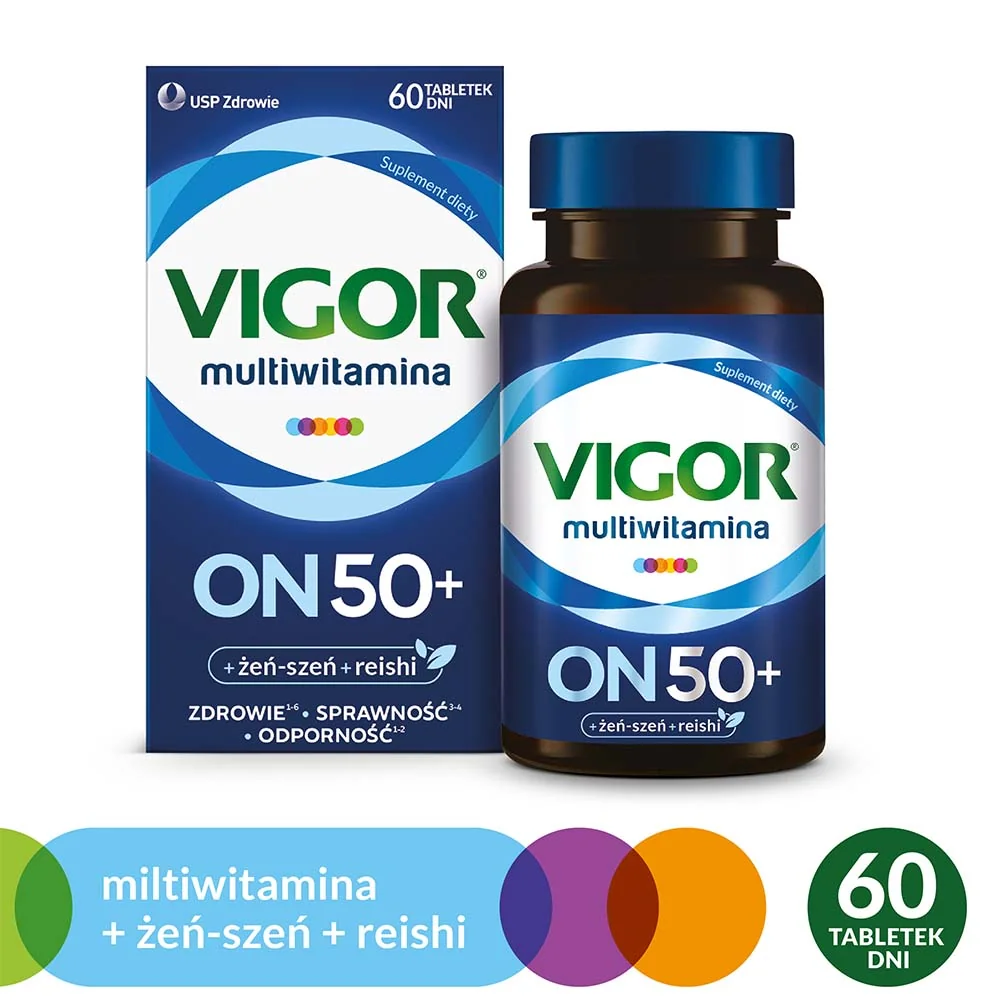 Vigor Multiwitamina ON 50+ suplement diety, 60 tabletek