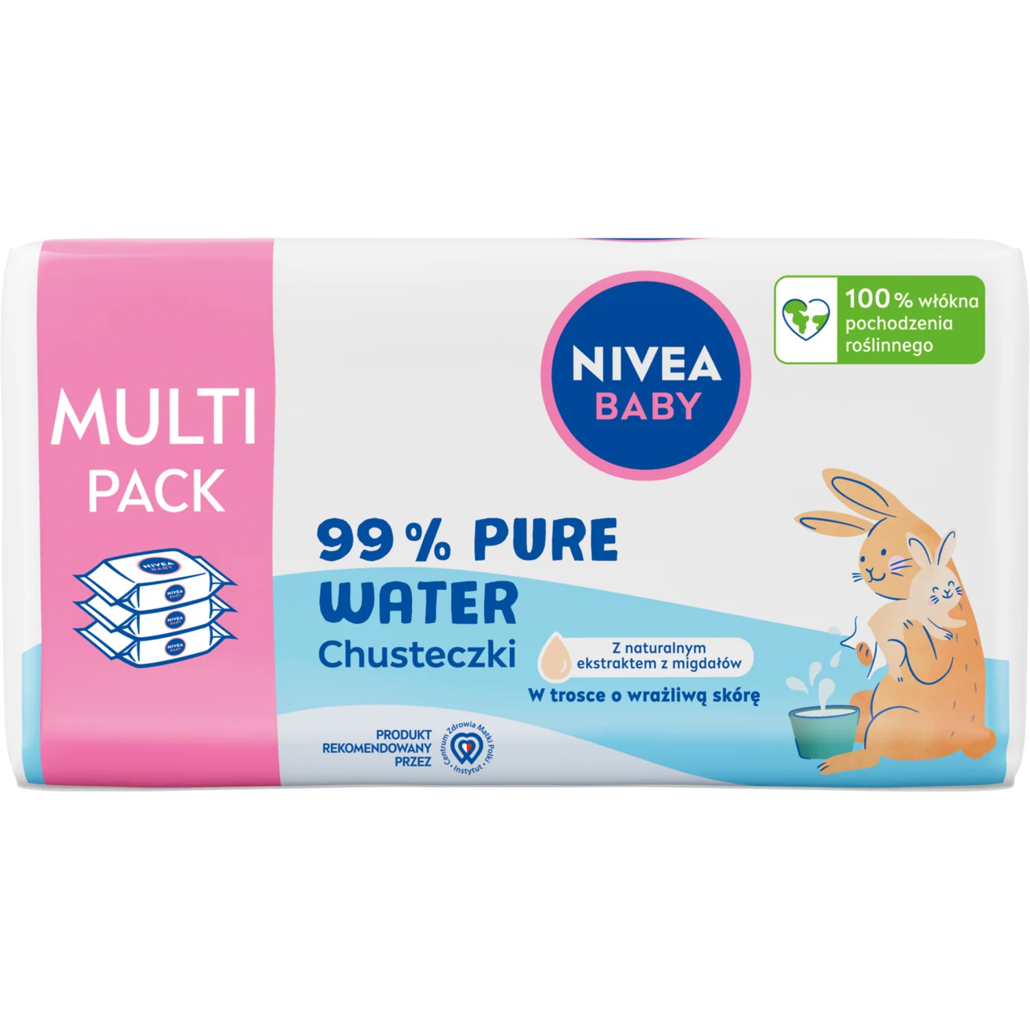 Nivea Baby chusteczki nawilżane Pure Water 3 x 57 szt.