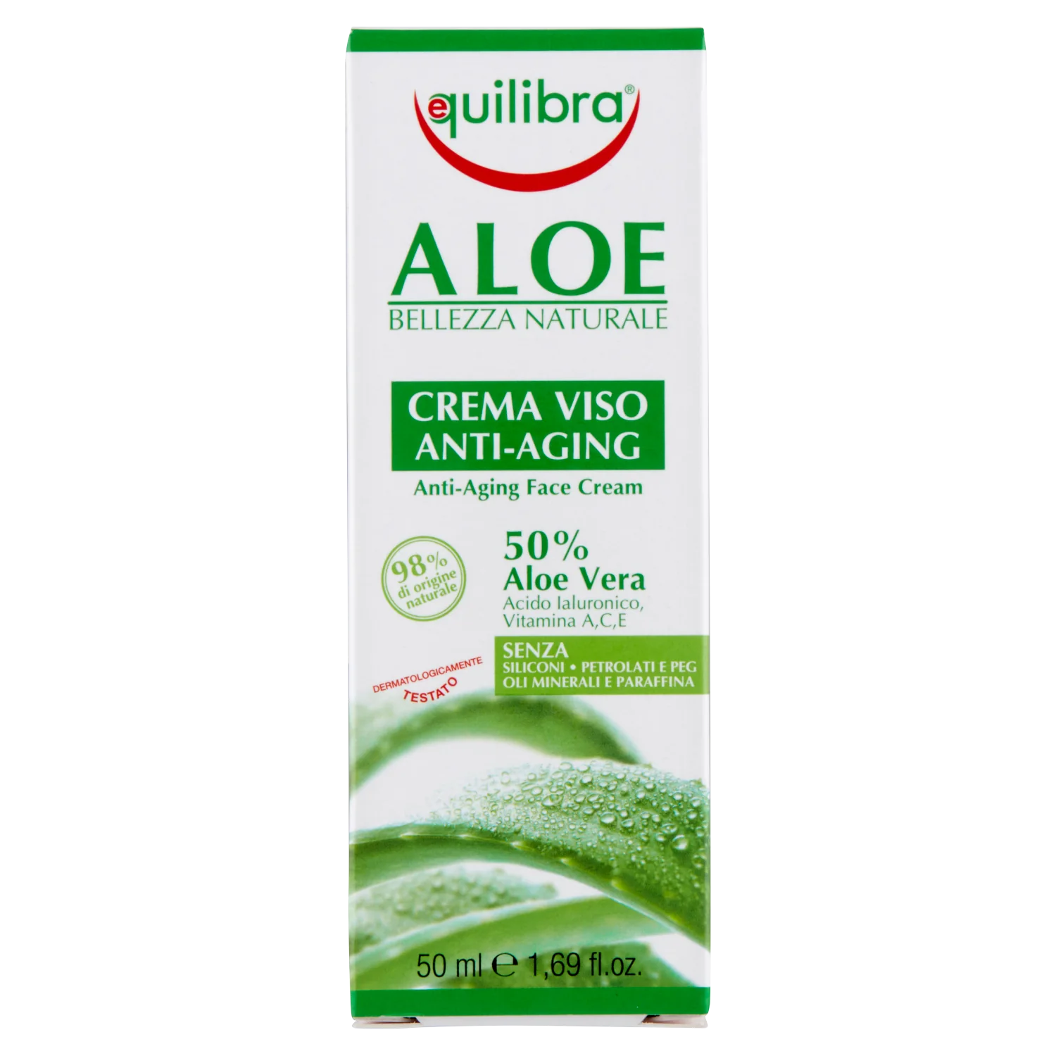 Equilibra Aloe krem do twarzy przeciwstarzeniowy, 50 ml