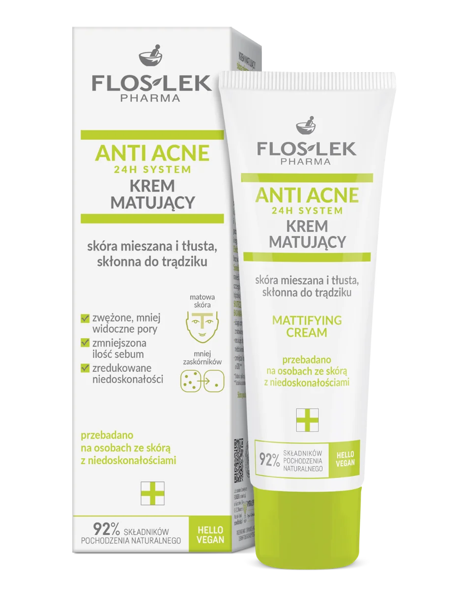 Floslek Anti Acne 24h System, krem matujący, 50 ml