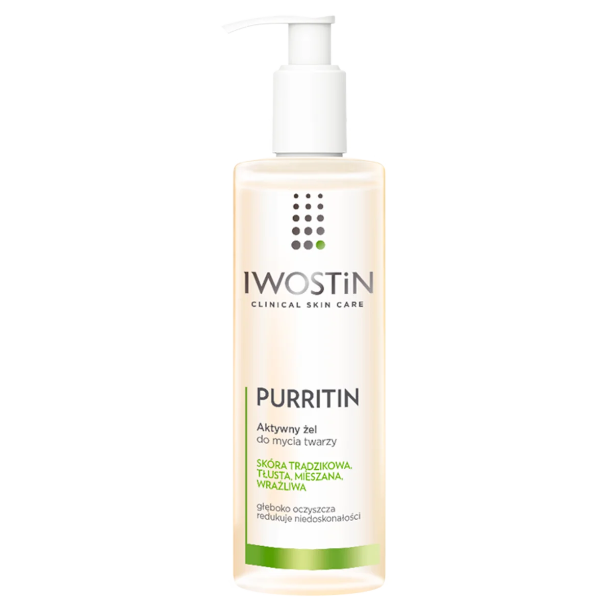 Iwostin Purritin, żel aktywny do mycia twarzy, 300 ml