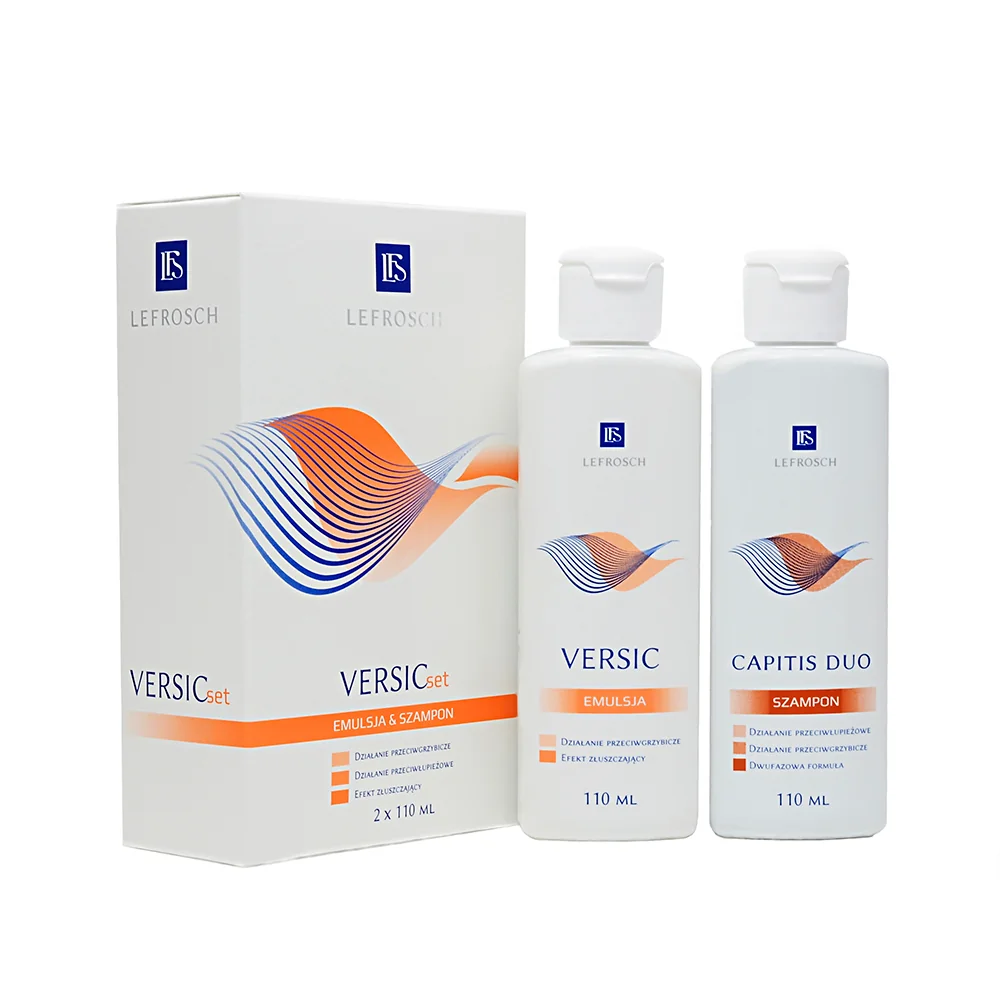 Versic set, zestaw, Versic Emulsja + Capitis Duo szampon, 110 ml + 110 ml