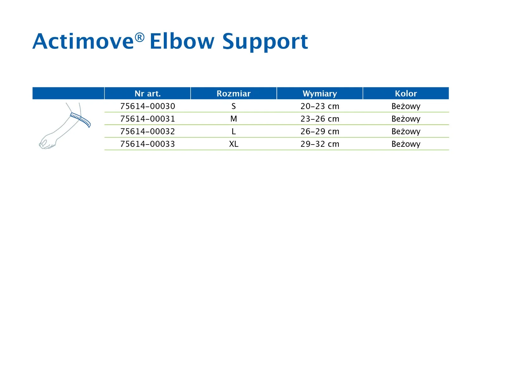 Actimove® Everyday Supports opaska na łokieć beżowa rozmiar S, 1 szt.