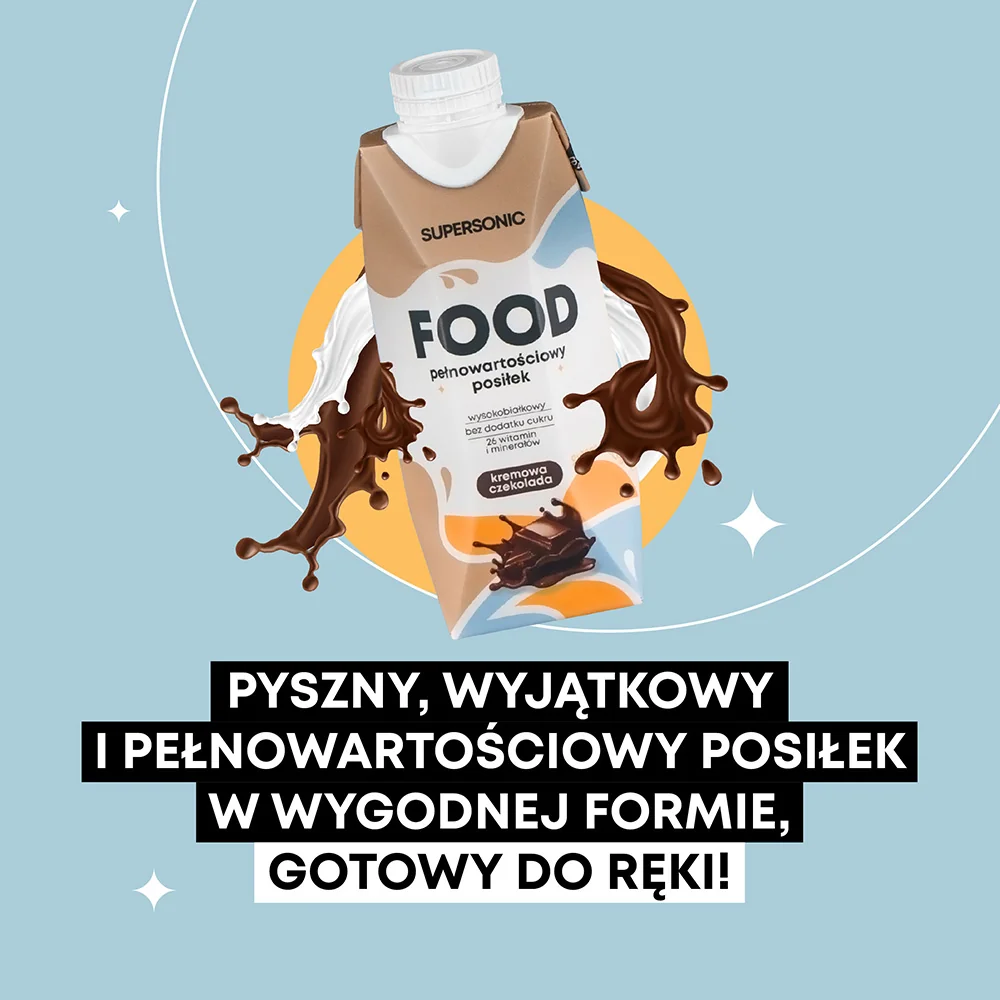 Supersonic Ready-to-Drink pełnowartosciowy posiłek o smaku czekoladowym, 330 ml 