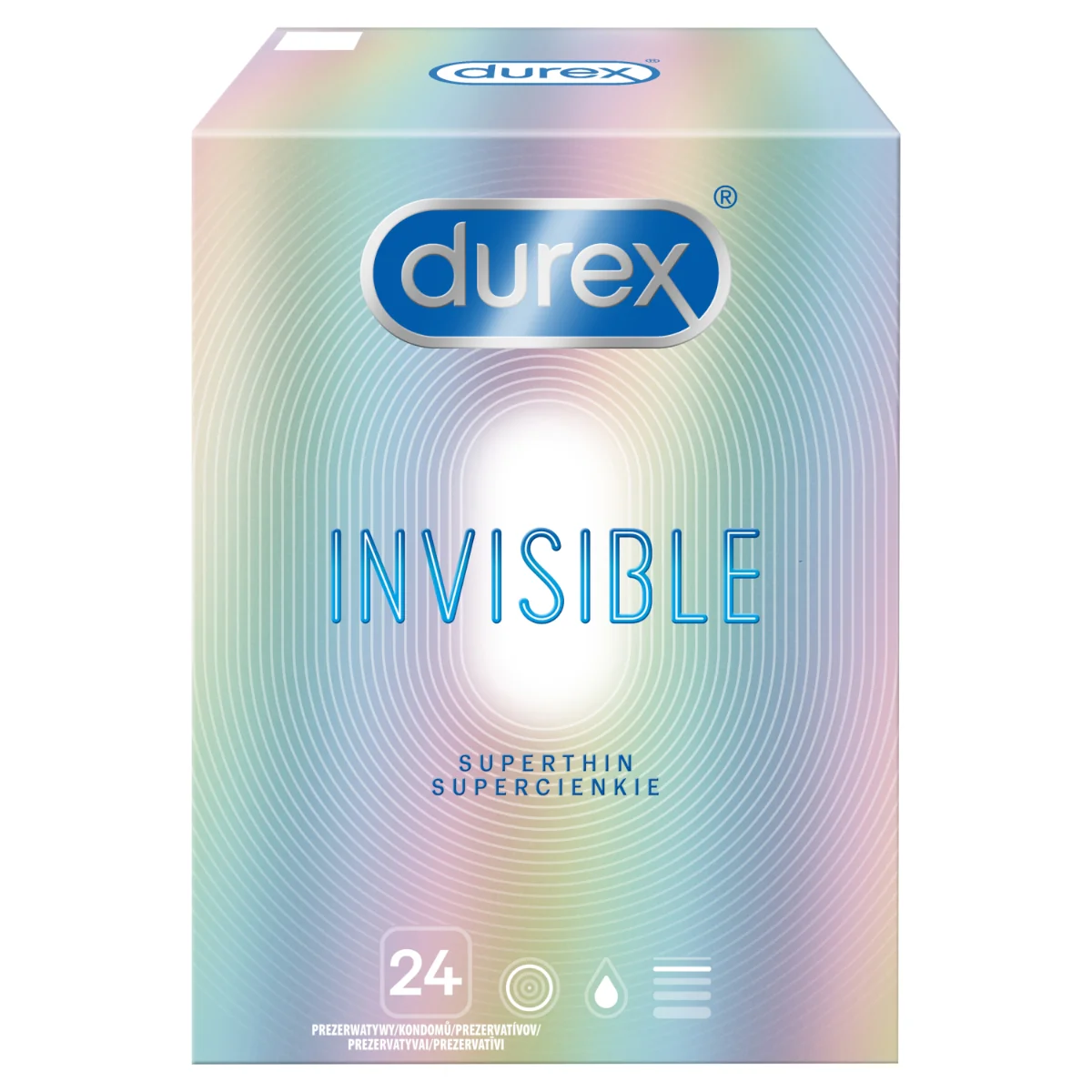 Durex Invisible prezerwatywy, dla większej bliskości, 24 szt.