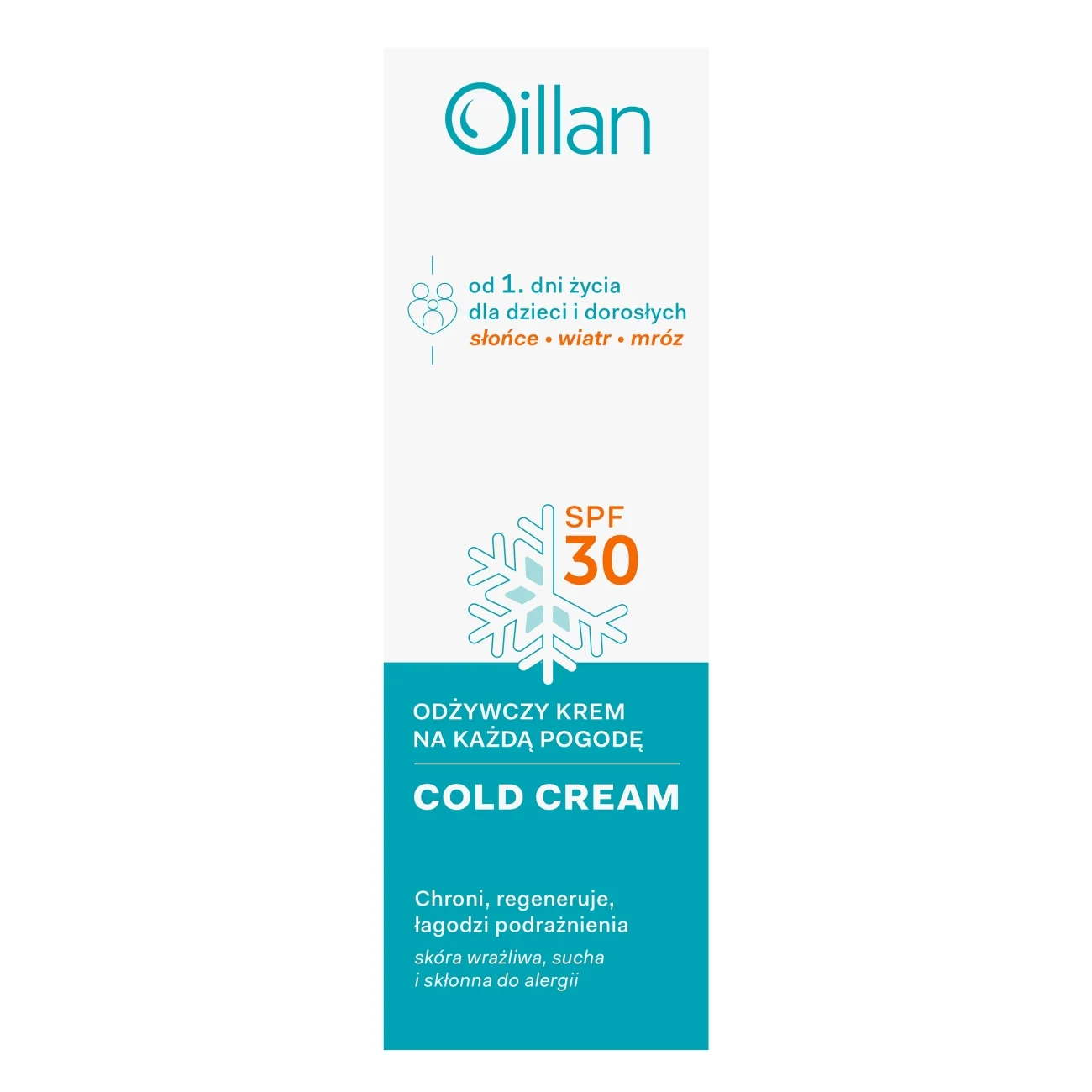 Oillan Cold Cream krem ochronny na każdą pogodę SPF 30 od 1 dnia życia, 50 ml